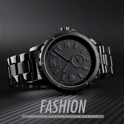 Skmei New Fashion Fashionmonger Steel Belt Quartz Watch Men's Waterproof Leisure Watch