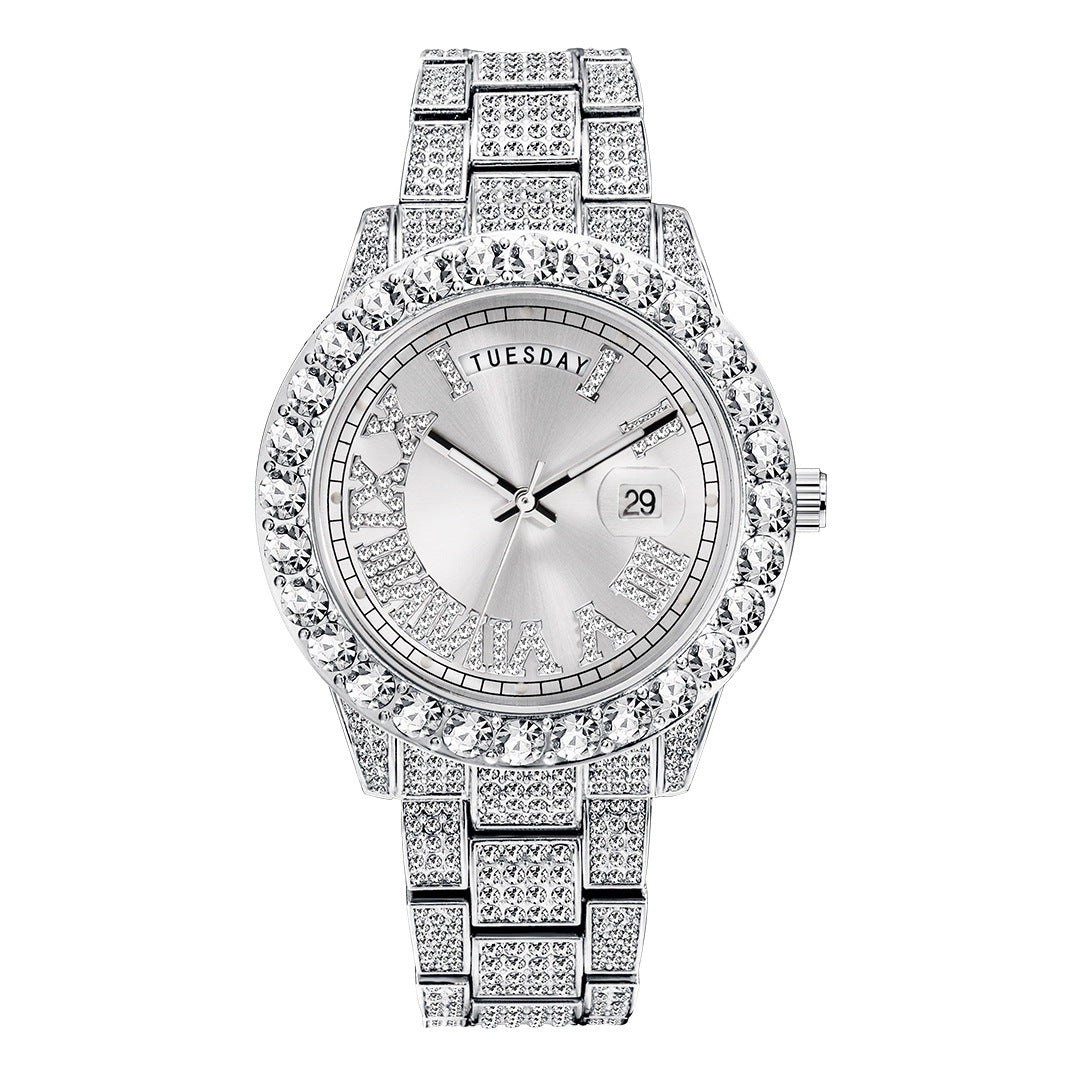 Diamond Water Ghost Week Calendar Men's Watch