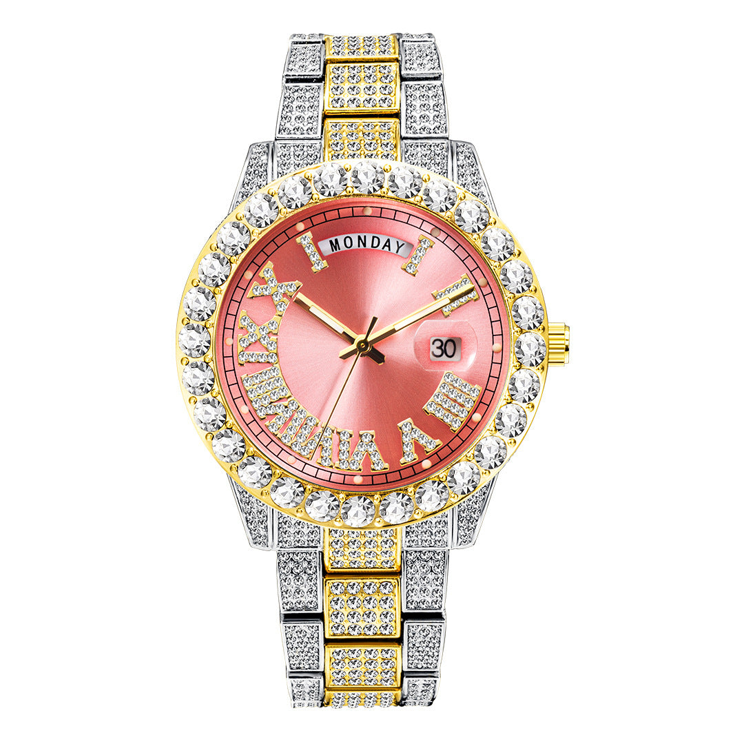 Diamond Water Ghost Week Calendar Men's Watch