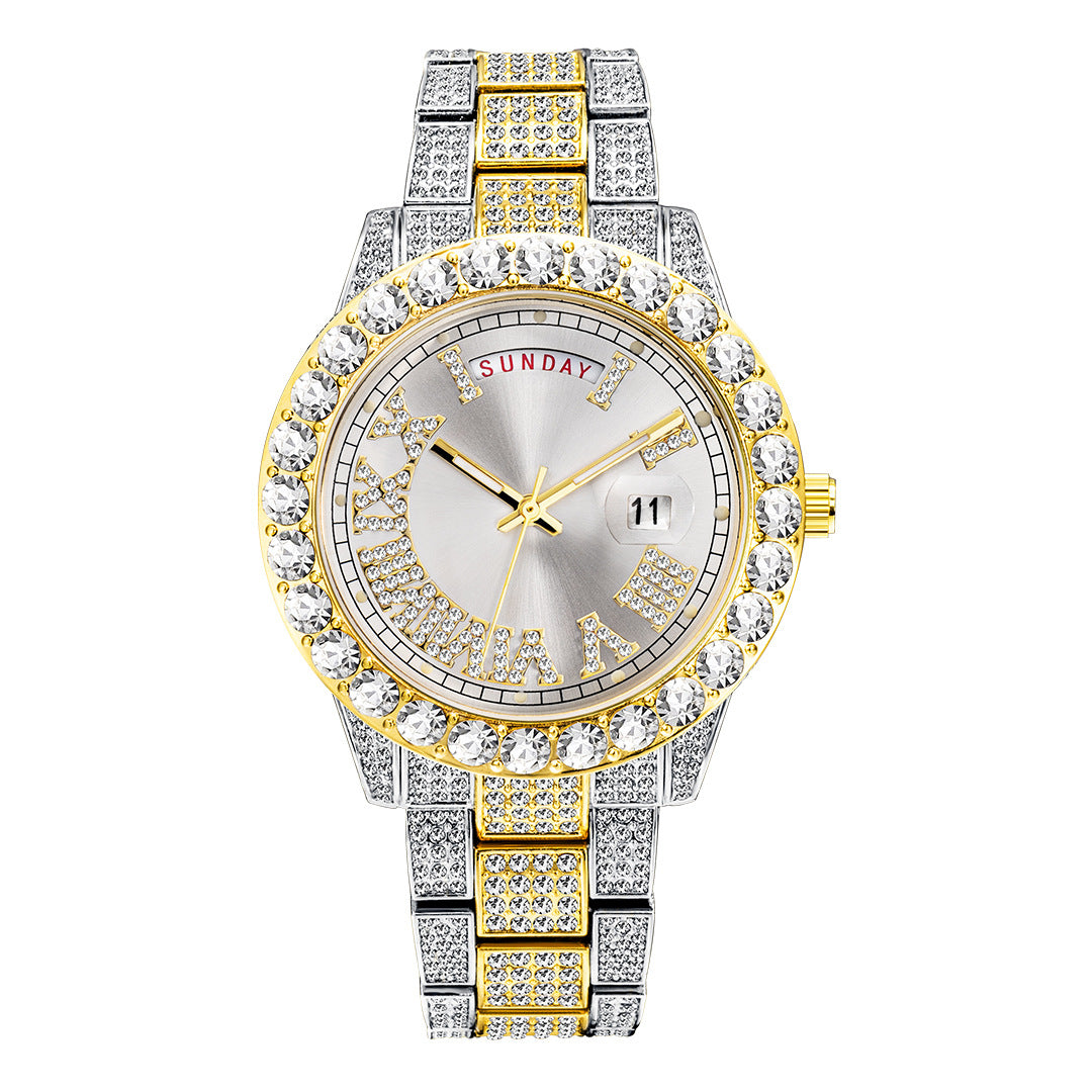 Diamond Water Ghost Week Calendar Men's Watch