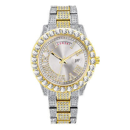 Diamond Water Ghost Week Calendar Men's Watch