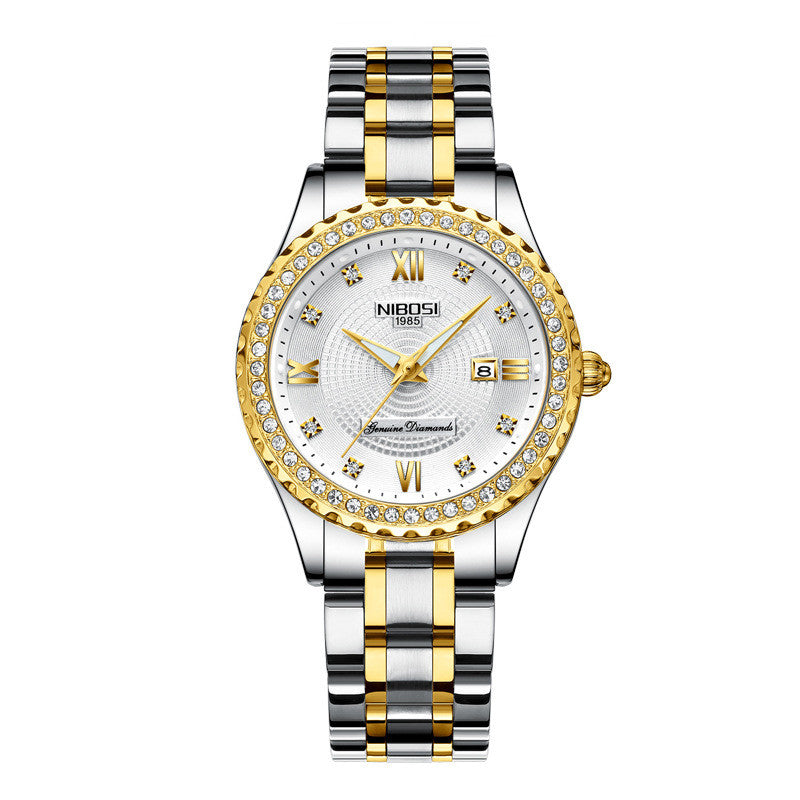 Waterproof Luminous Diamond Quartz Watch