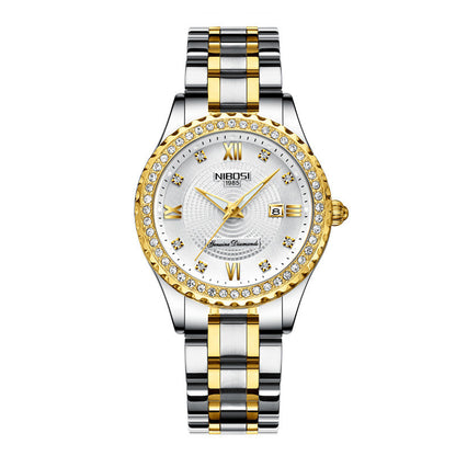 Waterproof Luminous Diamond Quartz Watch